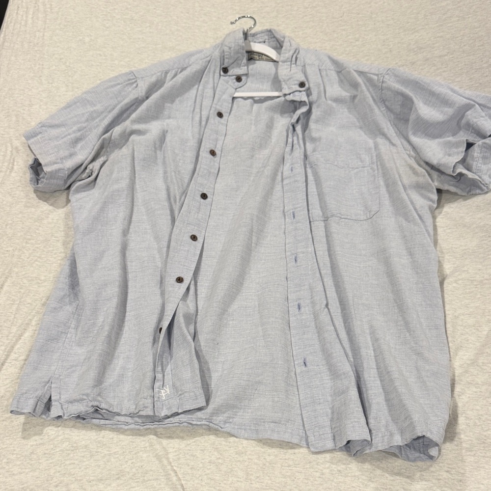 Kenny Flowers Light Blue Linen Button Down Shirt